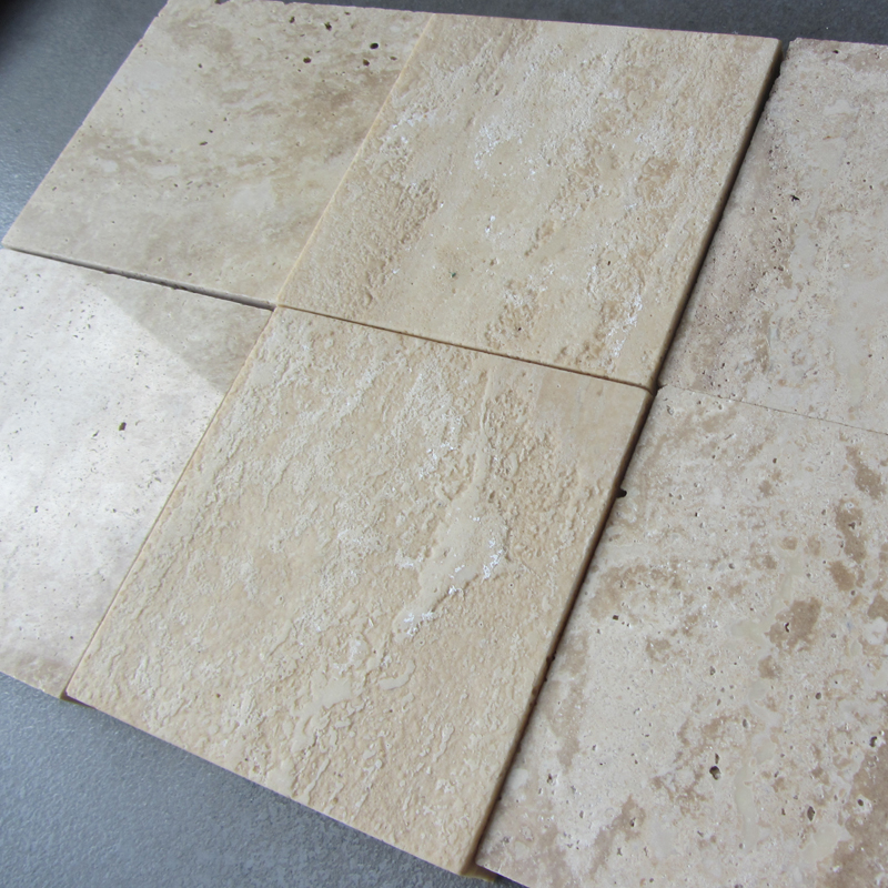 White travertine flooring